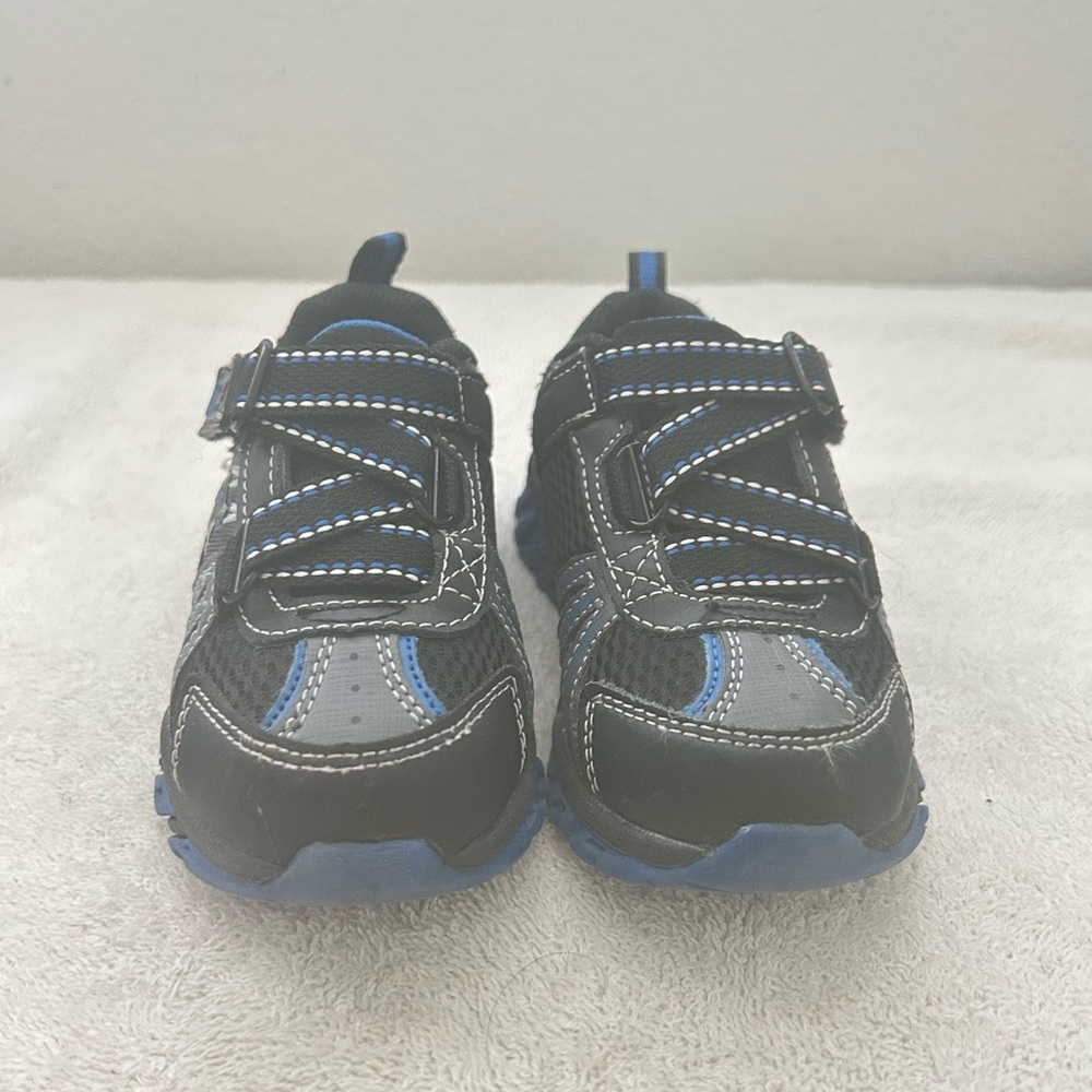 Skechers Kids Black and Blue Sneakers, Light up shoes, Size 8T, Preowned